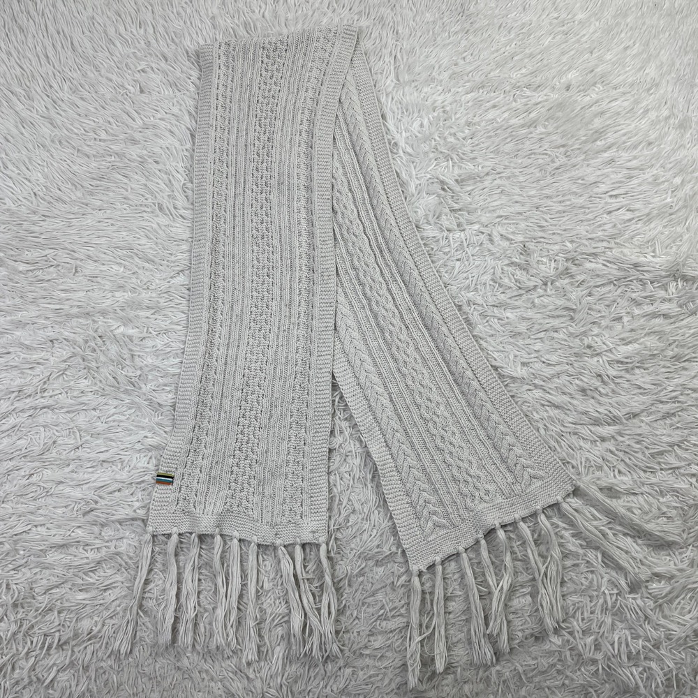 Smartwool Scarf Womens One Size Natural Donegal Lodge Girl Apres Ski Cable Knit